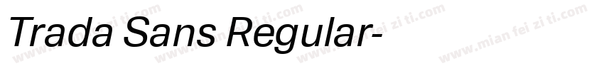 Trada Sans Regular字体转换